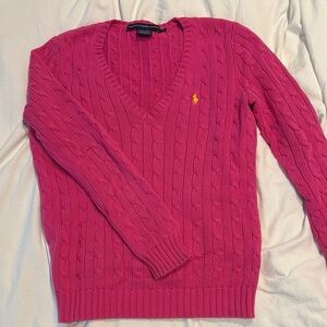 Polo Pink Cable Knit Sweater